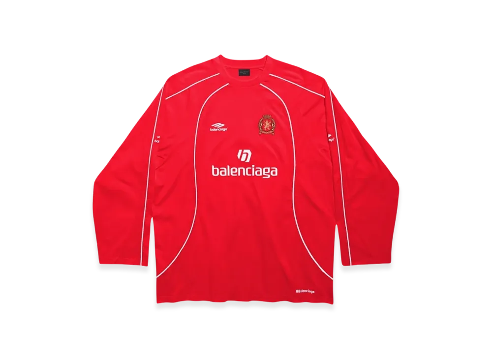 ウェア BALENCIAGA Paris Soccer Long Sleeve T BALENCIAGA PARIS SOCCER LONG SLEEVE T-SHIRT OVERSIZED