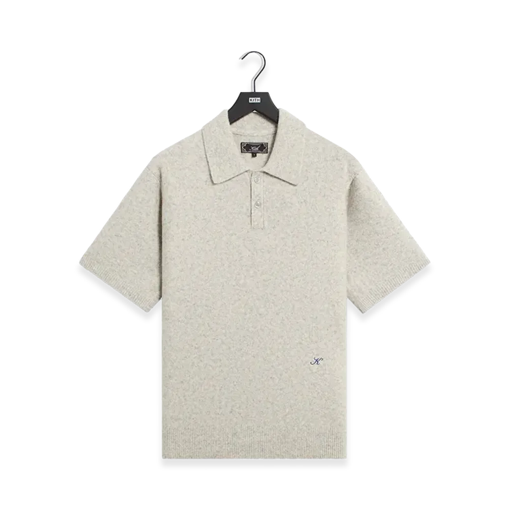 Kith Boucle Tobey Polo "Light Heather Grey"