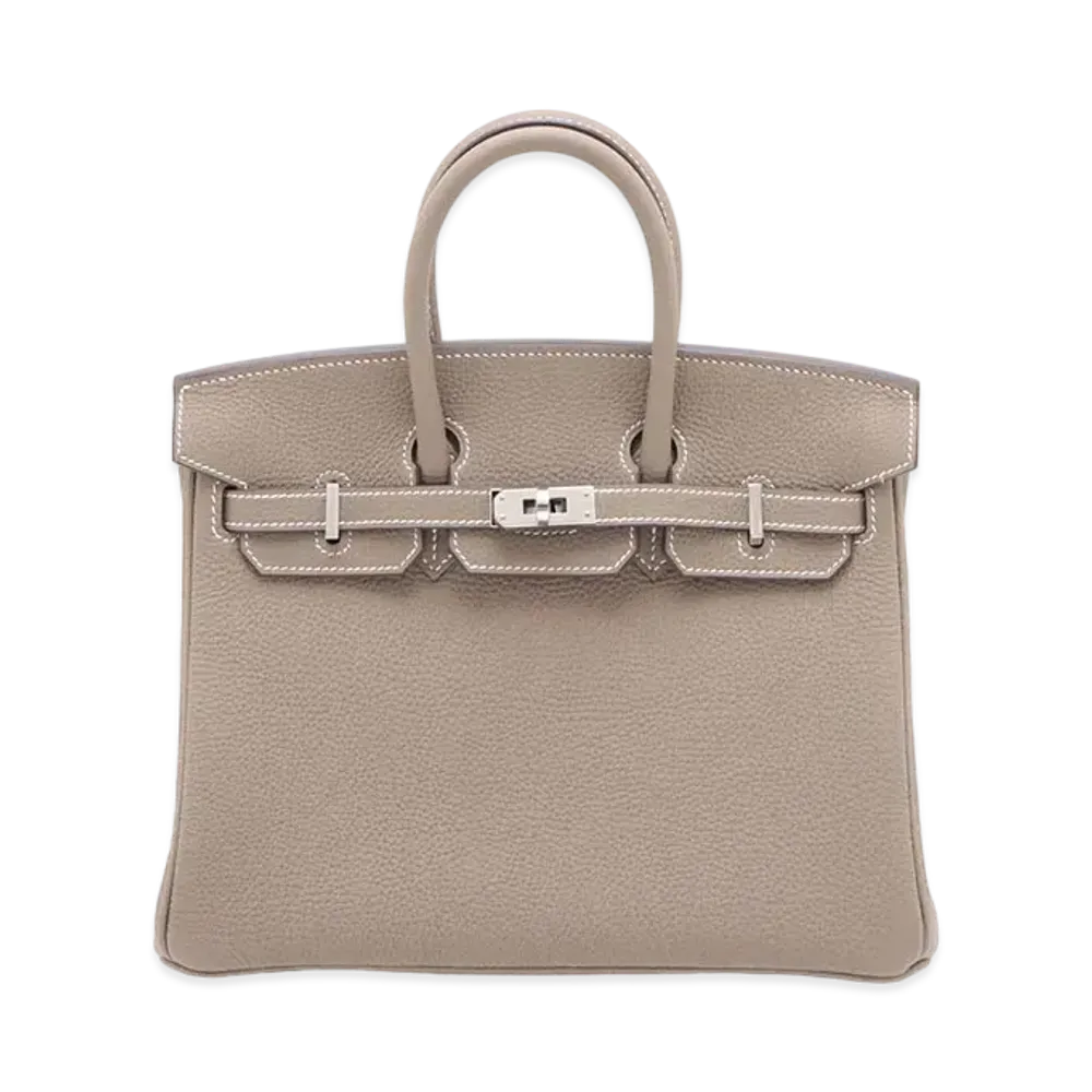 Hermes Birkin Taurillon Clemence "Etoupe/Silver"