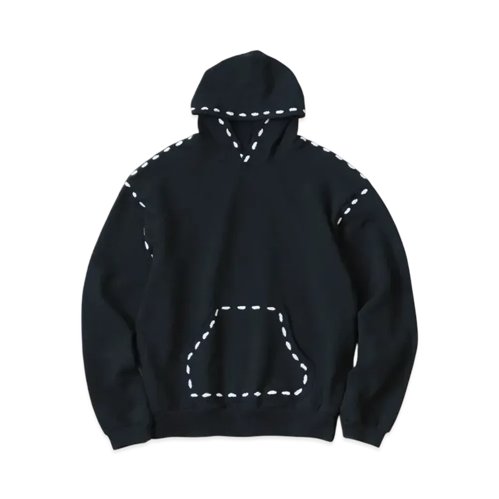 KAPITAL Fleece Marionette Hood Sweatshirt "Black"