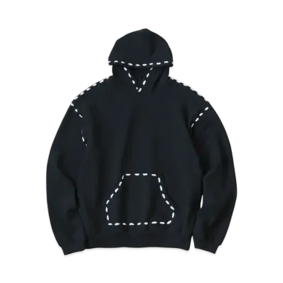 KAPITAL Fleece Marionette Hood Sweatshirt "Black"
