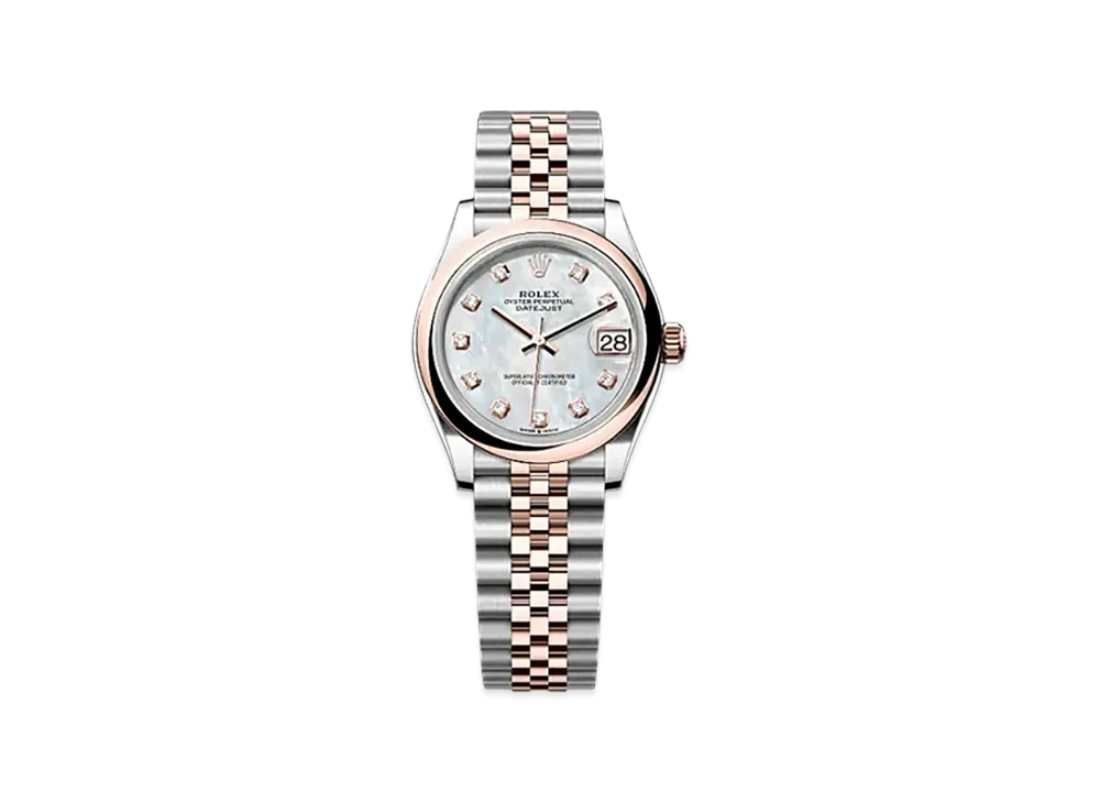 ROLEX Datejust 31mm Oystersteel & Everose Gold 278241 "White Mother-of-Pearl"