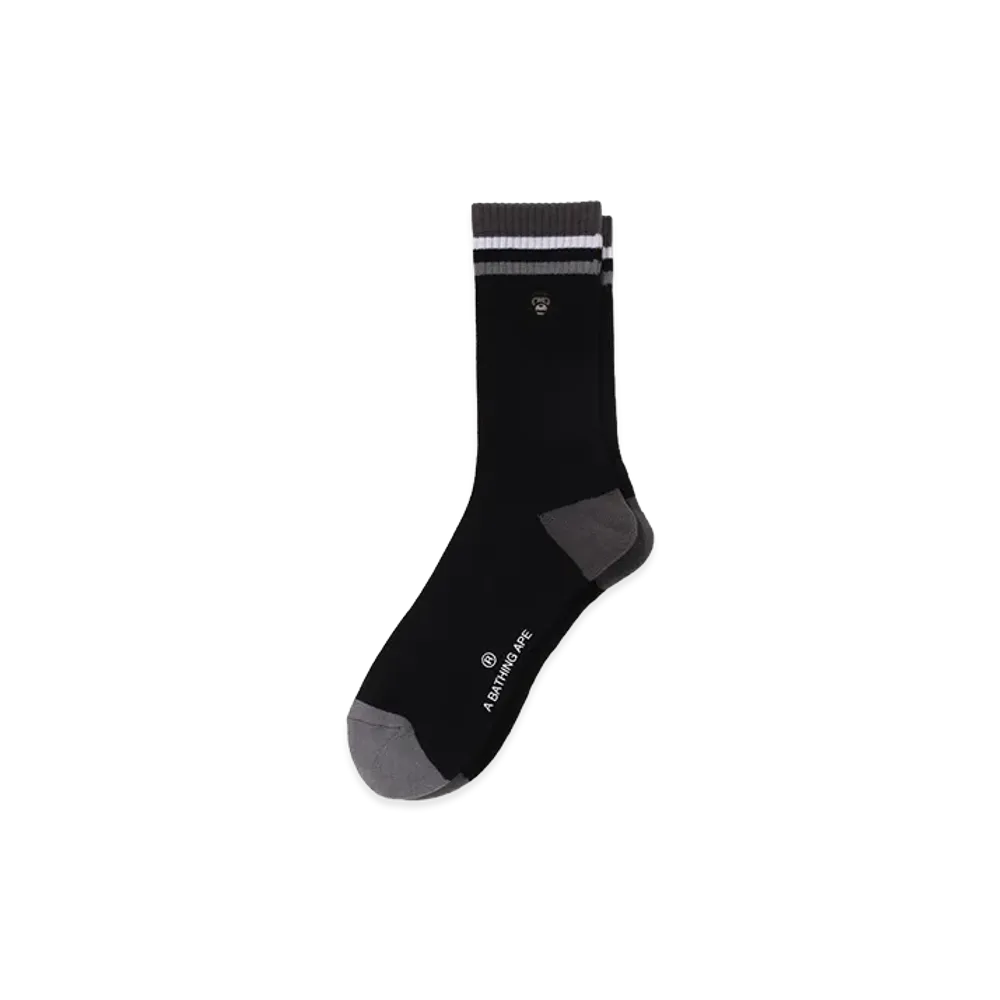 A BATHING APE Baby Milo Line Socks "Black"