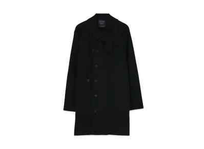 Yohji Yamamoto Pour Homme REGULATION SPECIAL SOFT CARDING WOOL PS TAB TURTLE NECK "Black"