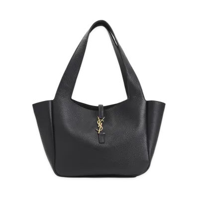 Saint Laurent Women's Deer Leather Cabas Bag "Black"