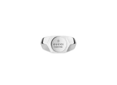GUCCI Trademark Thin Ring "Sterling Silver"