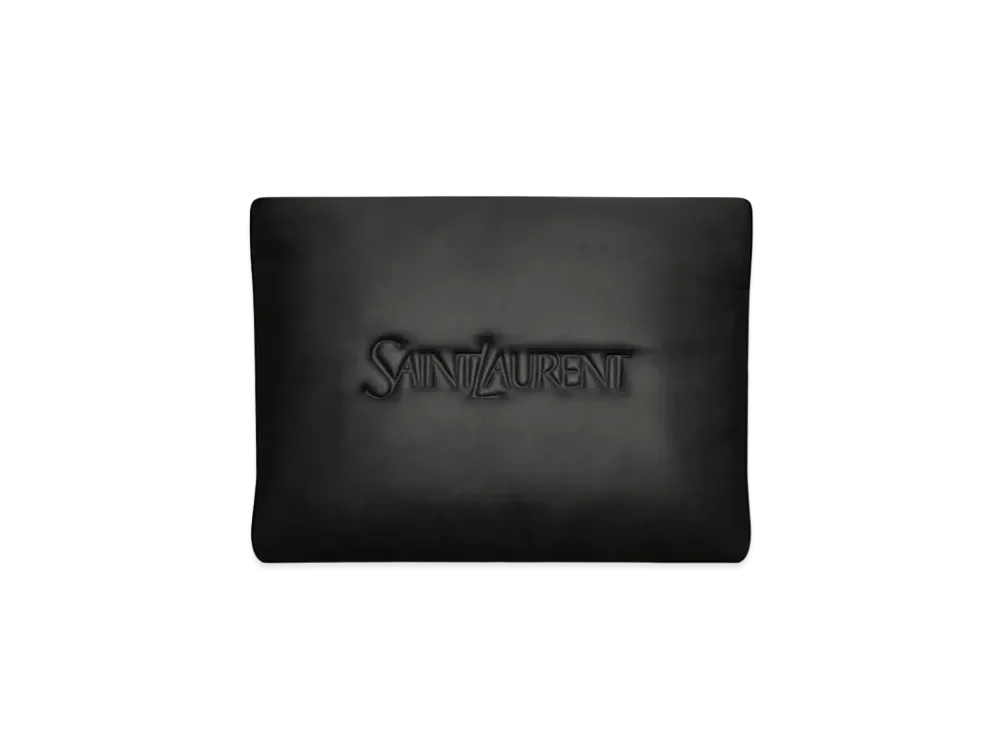 Saint Laurent Large Puffy Pouch in Lambskin "Black"