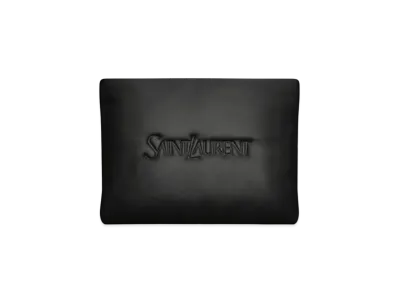 Saint Laurent Large Puffy Pouch in Lambskin "Black"