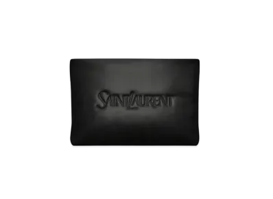 Saint Laurent Small Puffy Pouch in Lambskin "Black"