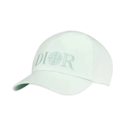 Dior x Stone Island Baseball Cap Technical Cotton "Light Green"