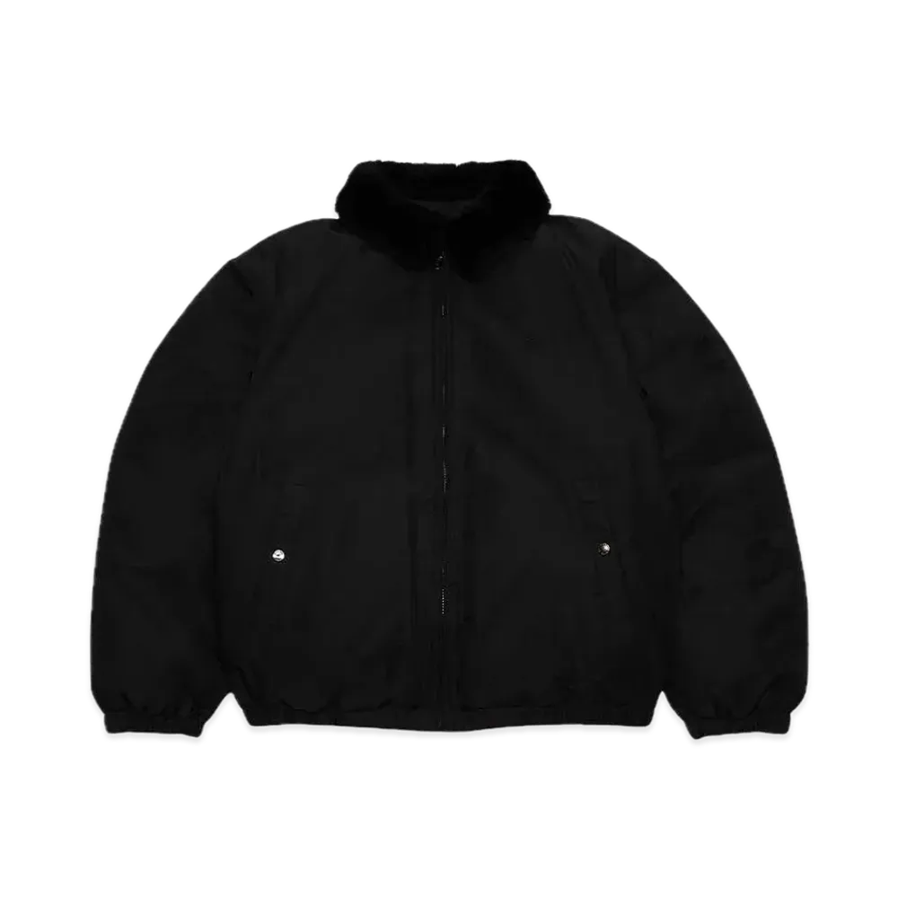 Supreme x Burberry Shearling Collar Down Puffer Jacket "Black"