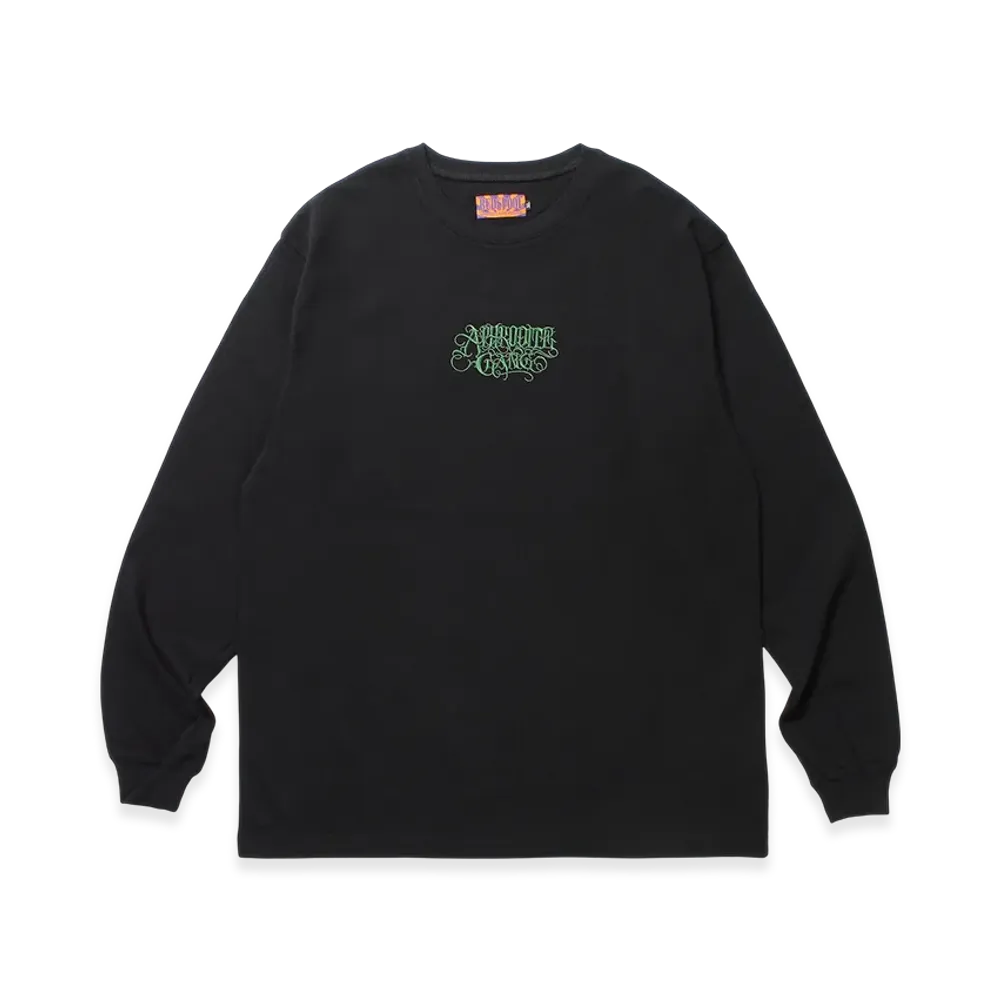 APHRODITEGANG Classic Logo Embroidery L/S Tee "Black/Green"