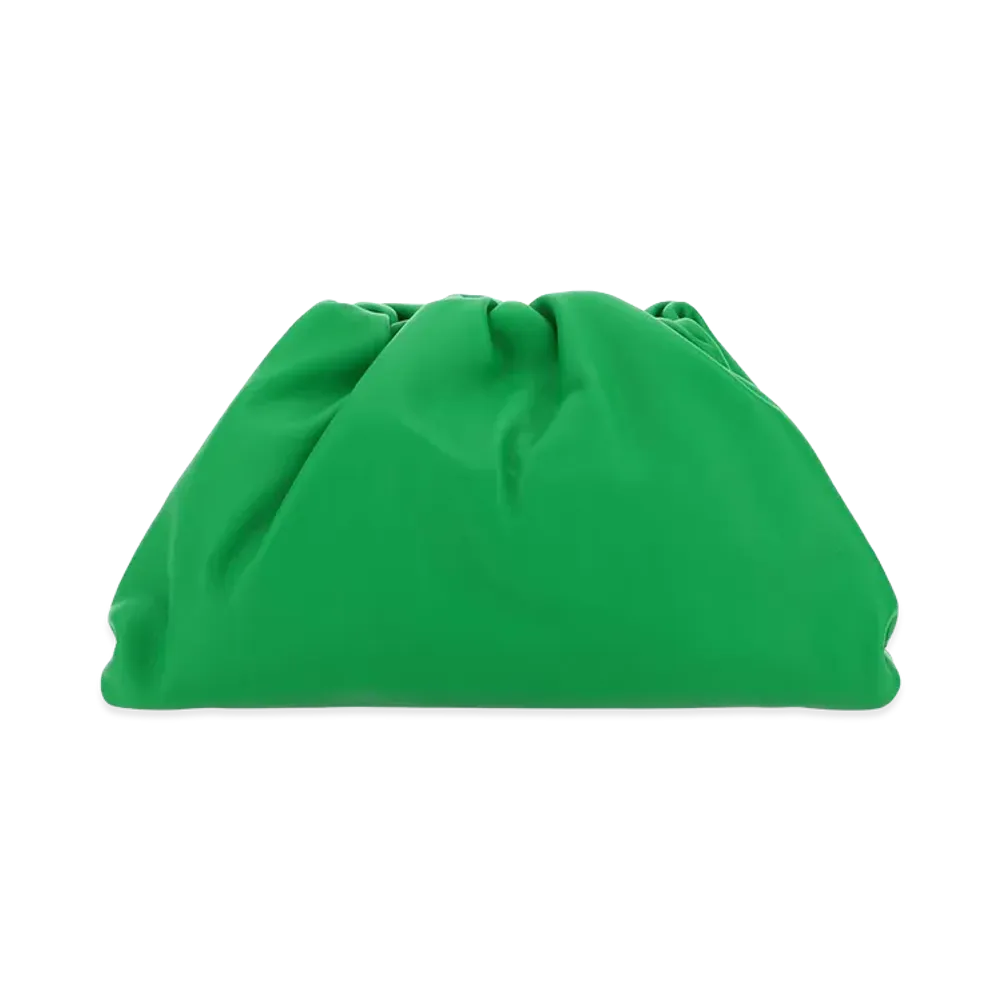 Bottega Veneta Women's Nappa Leather Teen Pouch Clutch "Grass Green"