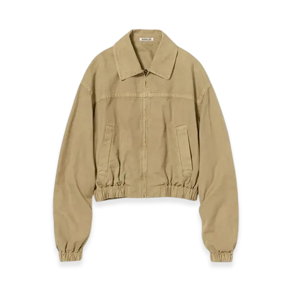 AURALEE Product Dyed Finx Gabardine Zip Blouson "Dyed Beige"