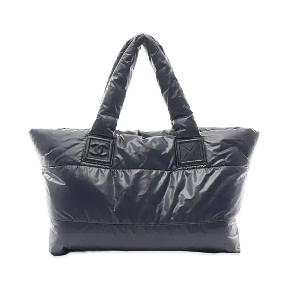CHANEL COCO Cocoon Nylon Tote Bag "Navy"