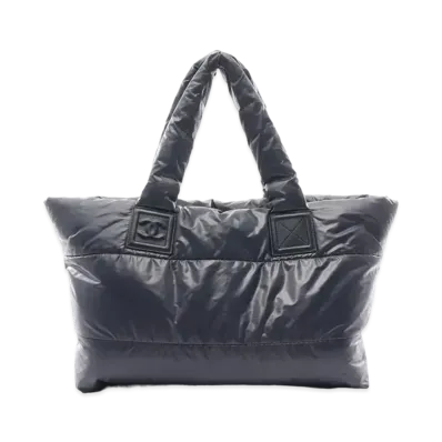 CHANEL COCO Cocoon Nylon Tote Bag "Navy"