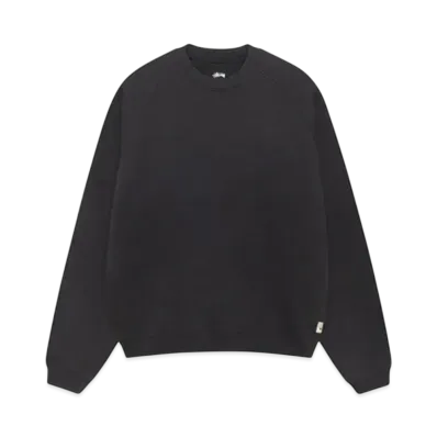 Stussy Fleece Raglan Crew "Washed Black"
