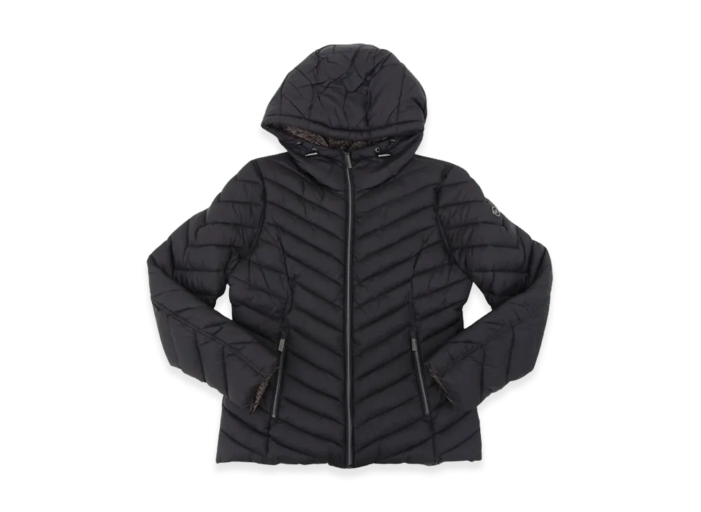 MICHAEL KORS Women's Packable Jacket "Black/Brown"