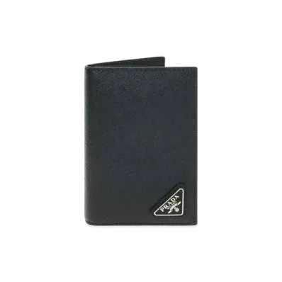PRADA Saffiano Leather Card Holder "Black"