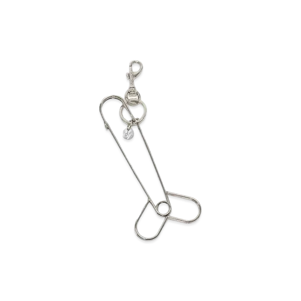 JW ANDERSON Penis Outline Keyring "Silver Tone"