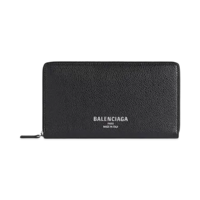 BALENCIAGA Credit Continental Zip Wallet "Black"