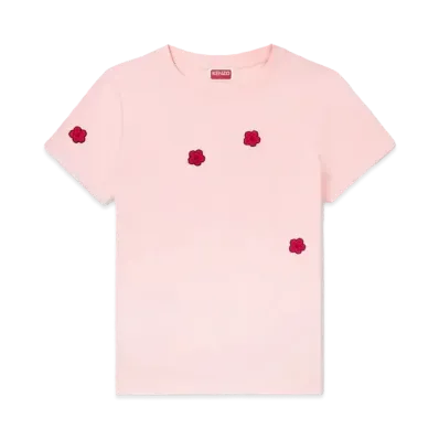 KENZO 'BOKE FLOWER' Classic Embroidery T-shirt "Faded Pink"
