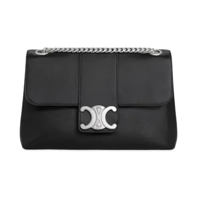 CELINE Medium Victoire Bag In Supple Calfskin "Black"