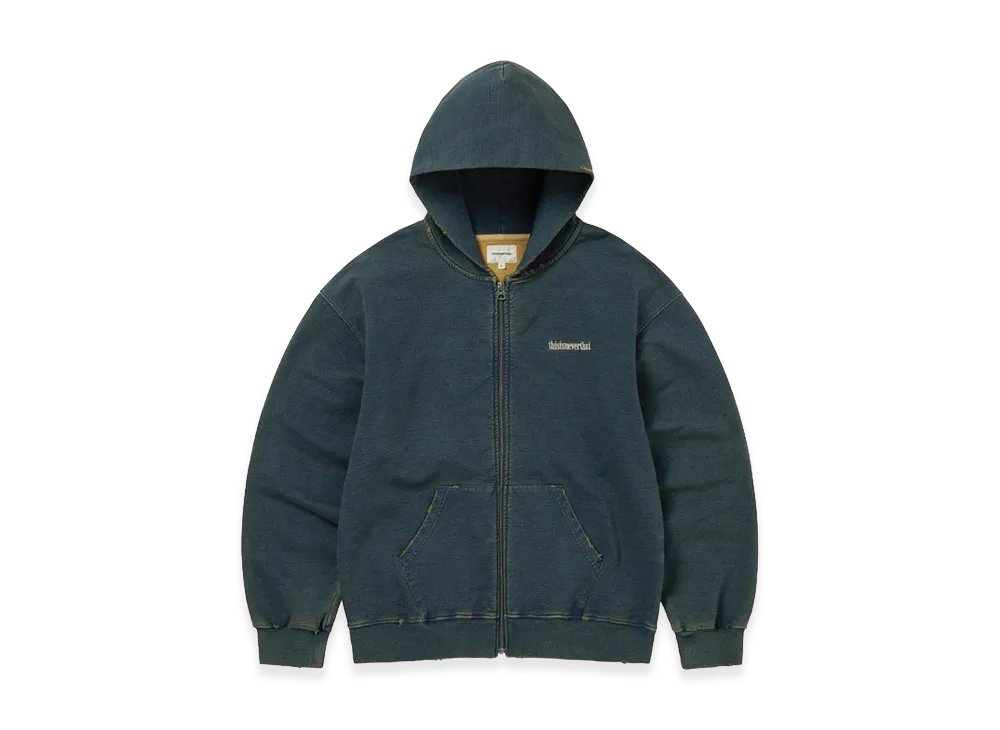 thisisneverthat Damaged Zip Up Hoodie "Indigo Blue"