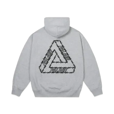 PALACE Barbed Tri-Ferg Hood "Grey Marl"