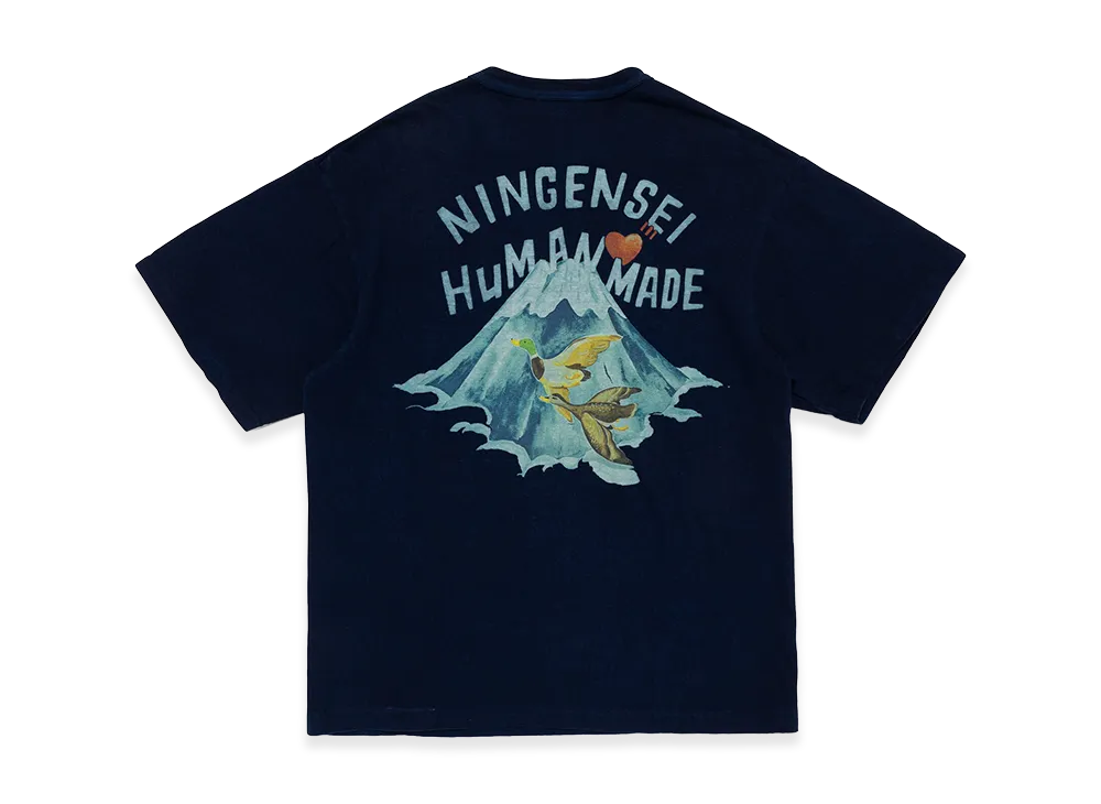 HUMAN MADE Ningensei Aizome Wa Graphic T-Shirt "Indigo"