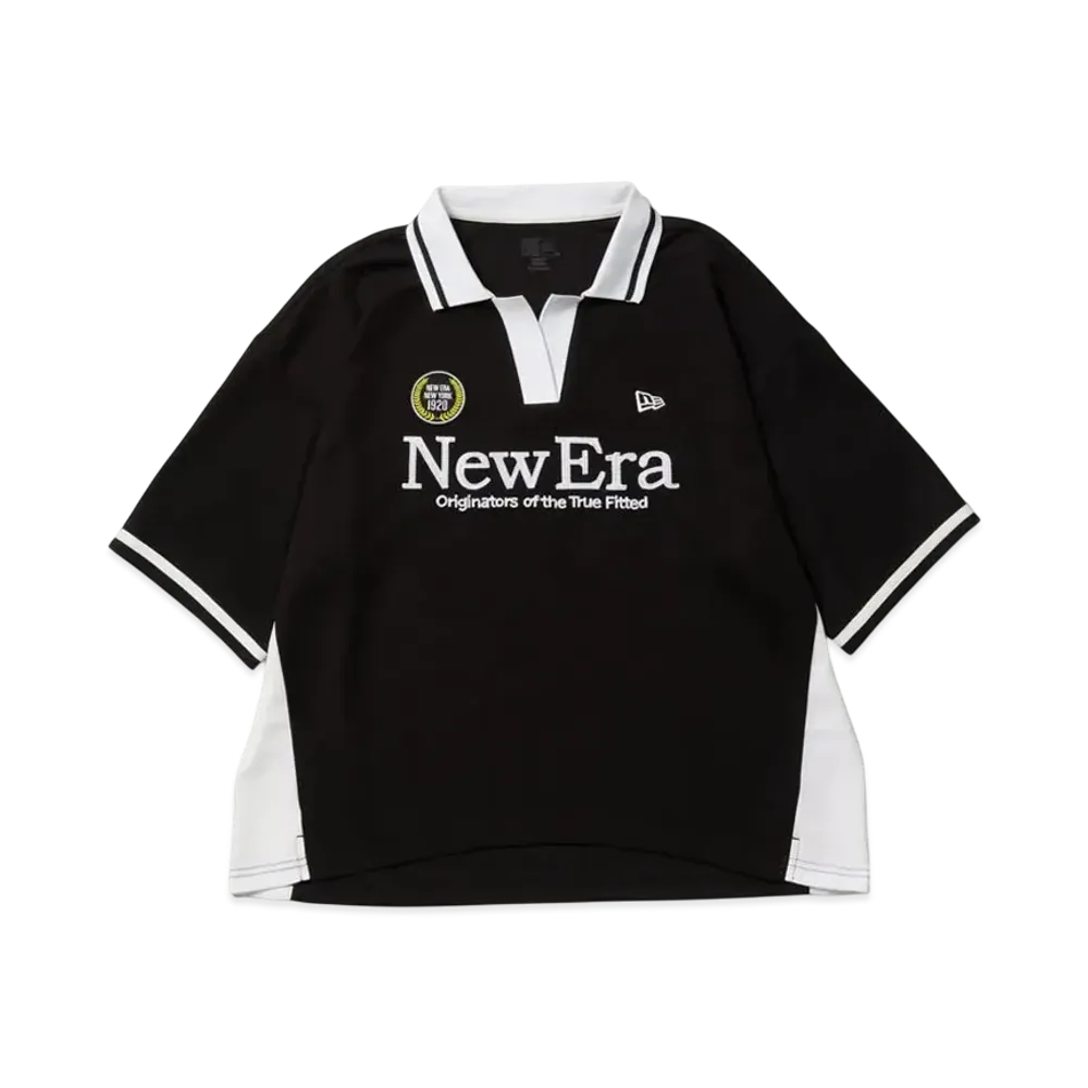 NEW ERA Golf Women's Short Sleeve Oversized Polo Shirt "Black"
