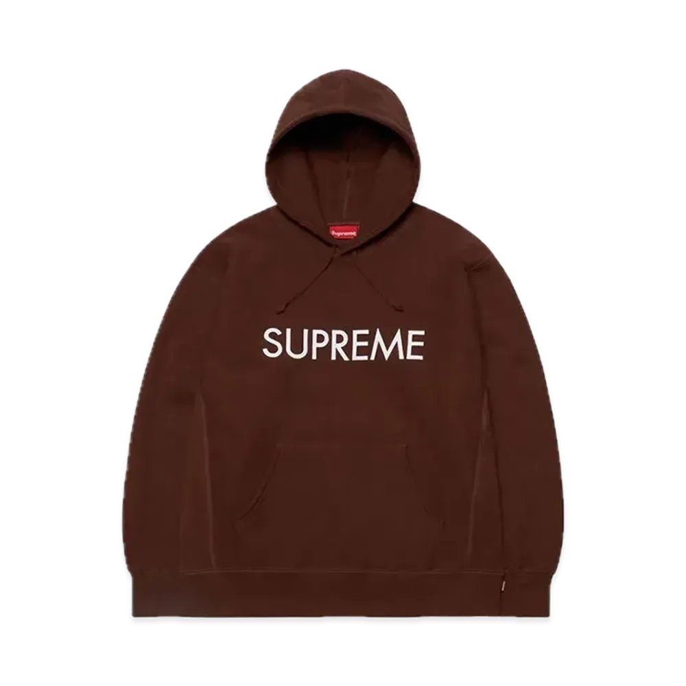 Supreme Capital Hooded Sweatshirt "Dark Brown"