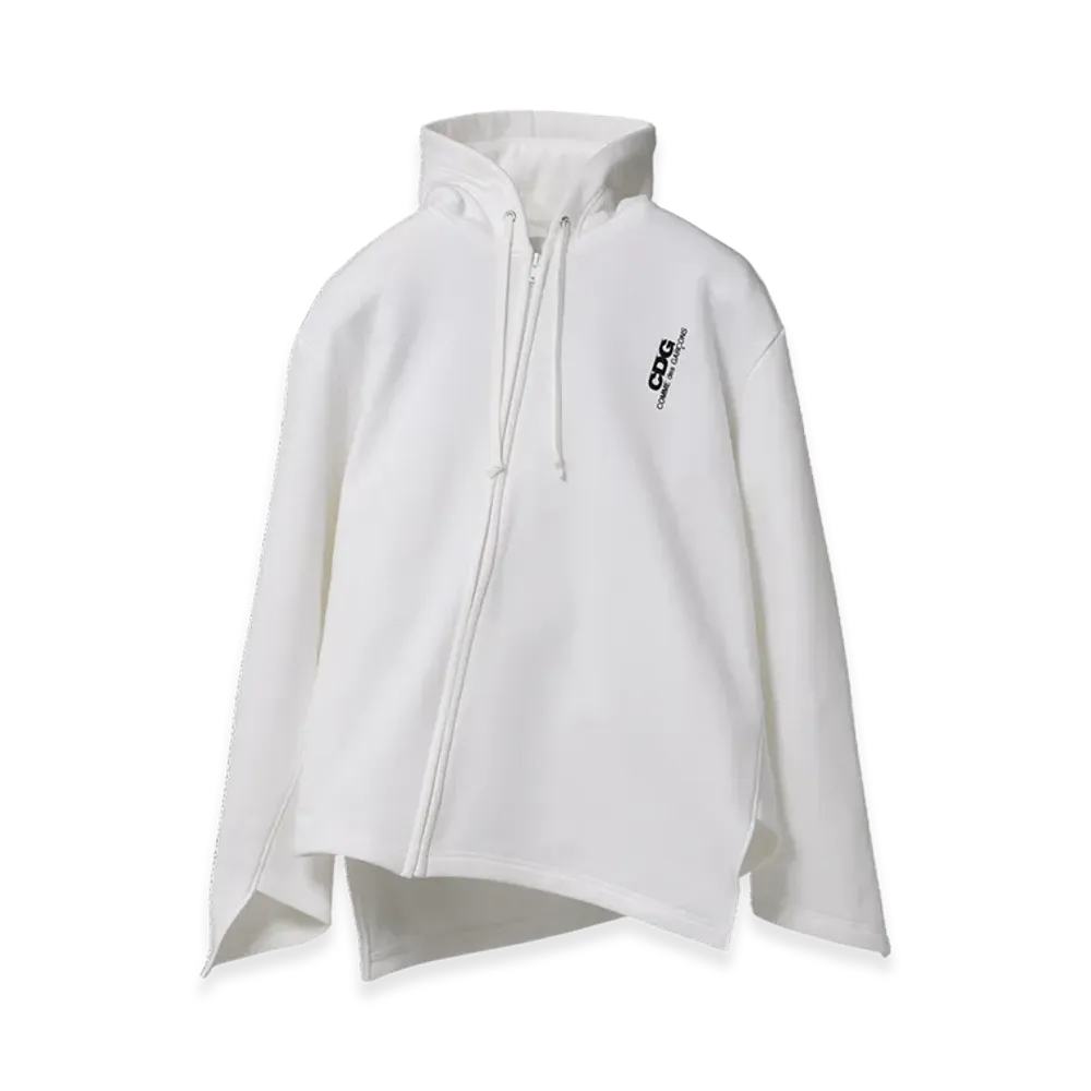 COMME des GARCONS CDG Bias Hooded Sweatshirt "White"