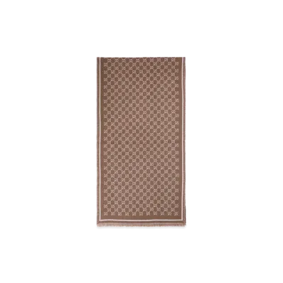 GUCCI Women's GG Scarf "Brown"