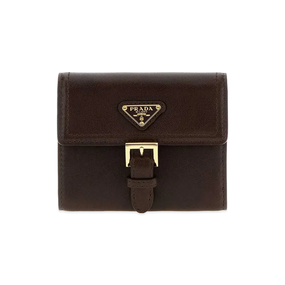 PRADA Women's Nappa Leather Wallet "Brown"