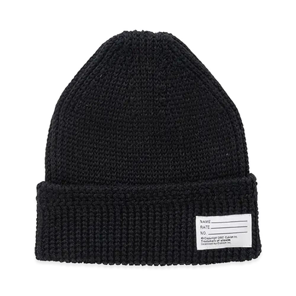 visvim Knit Beanie (Cotton) "Black"