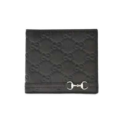 GUCCI Guccissima Bi-fold Wallet "Brown"