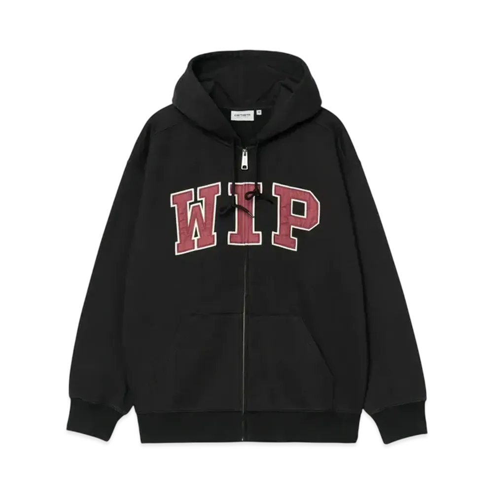 Carhartt WIP Hooded Wip Sweat Jacket "Black(Stone Washed)"