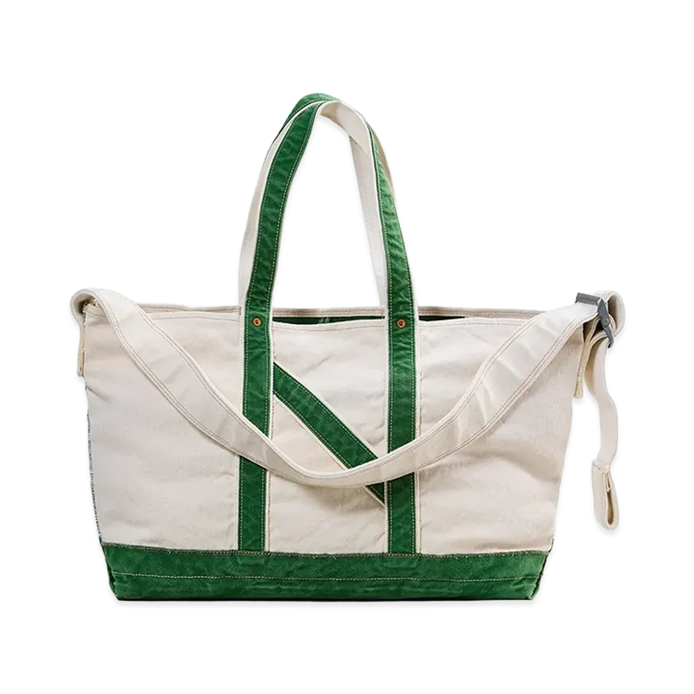 NICENESS L.Lesh NN Aged Effect Shoulder Tote Bag "Natural/Green"