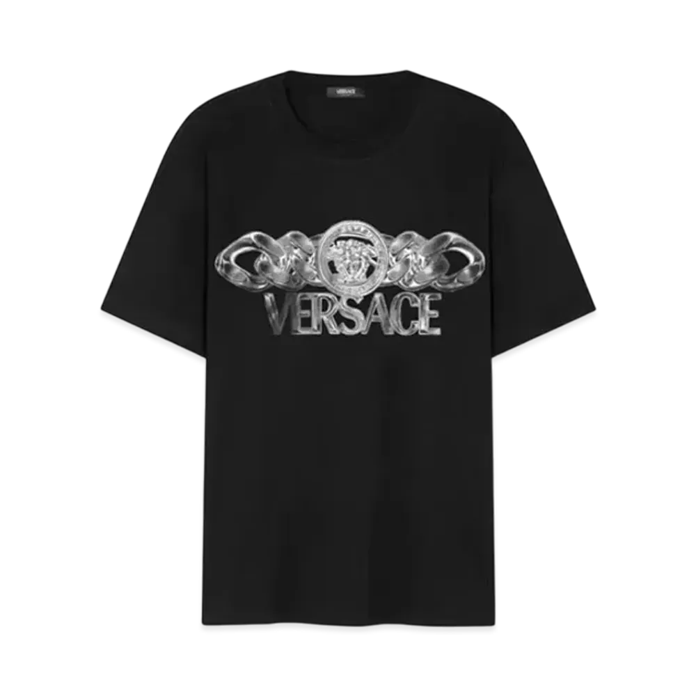 Versace Medusa On Chain T-Shirt "Black/Print"