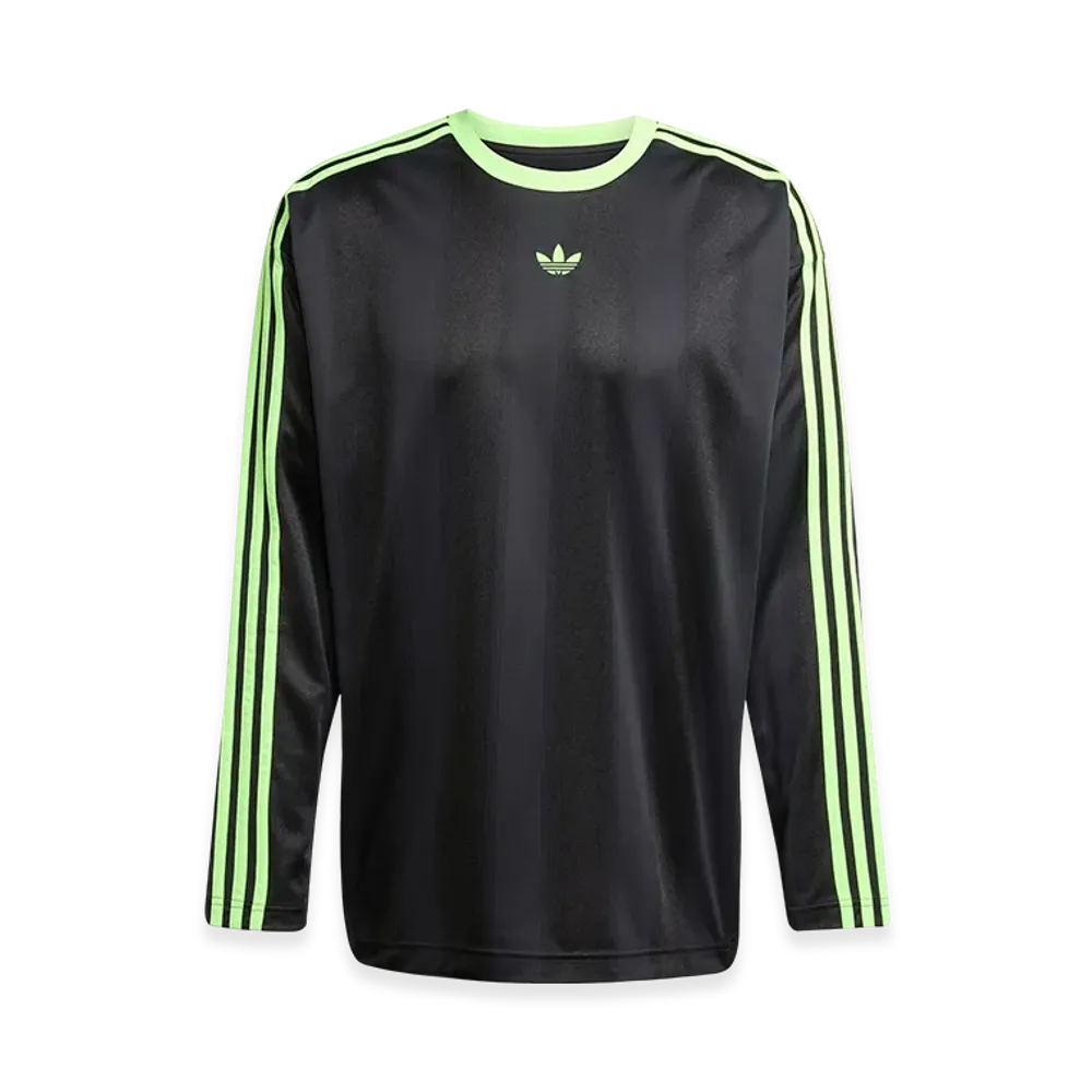 adidas Adicolor Jacquard Long Sleeve Jersey "Black/Signal Green"
