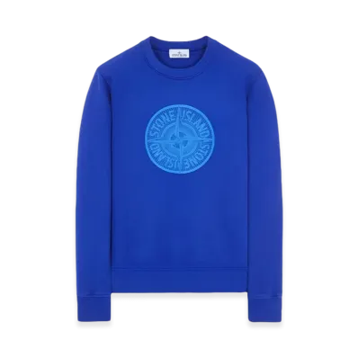 Stone Island 66559 Industrial One Print Crewneck Sweatshirt - 23FW "Ultramarine Blue"
