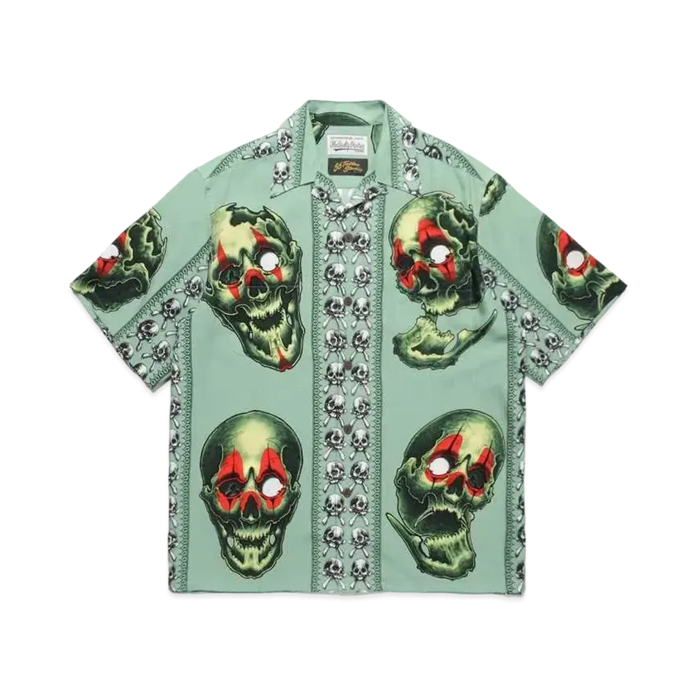 WACKO MARIA PARADISE TOKYO Summer Festival 56 Tattoo Studio Hawaiian Shirt "Mint"