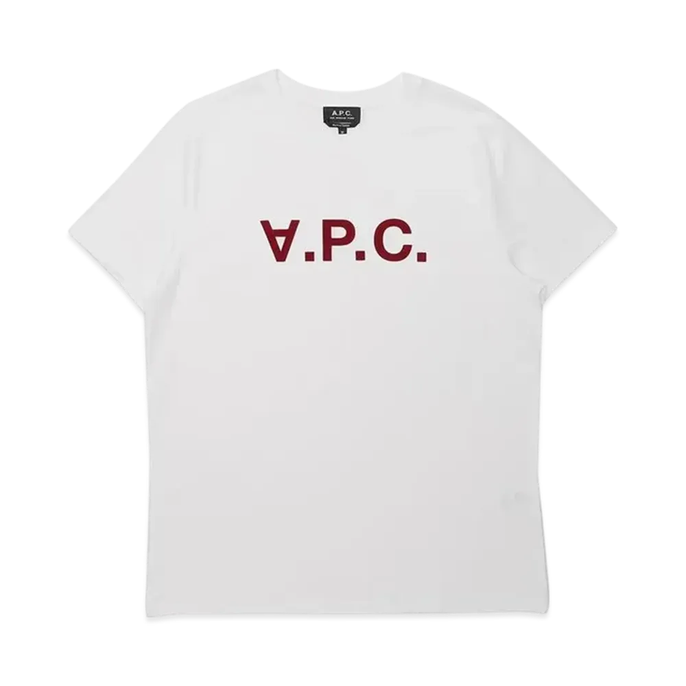 A.P.C. T-Shirt "Blanc Rouge"