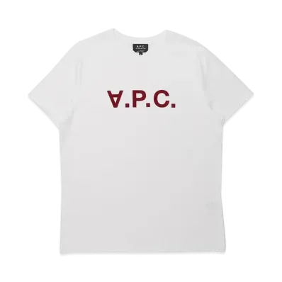 A.P.C. T-Shirt "Blanc Rouge"