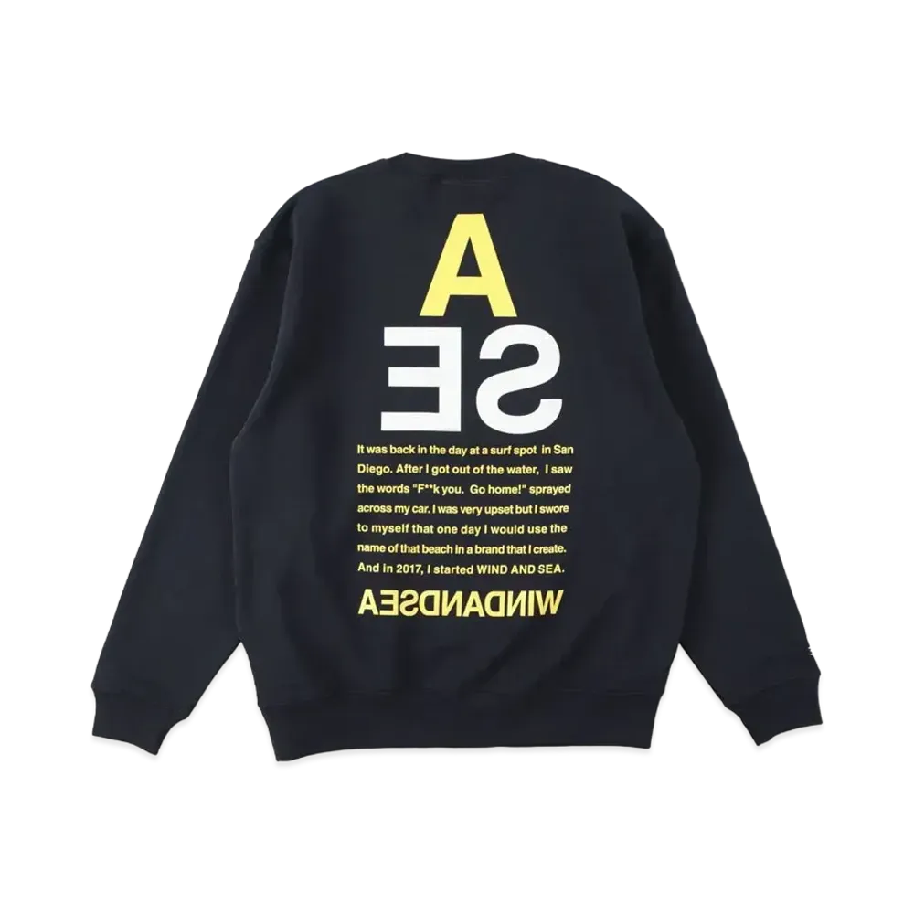 WIND AND SEA A32(TRIANGLE) LIGHT CREW NECK "Navy"