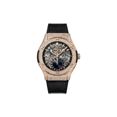 HUBLOT Classic Fusion Aerofusion Moonphase King Gold Pave 42mm