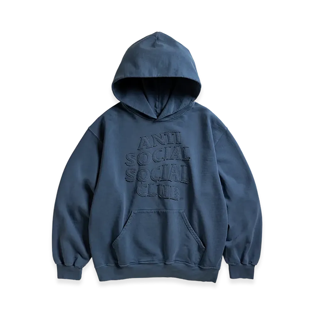 ANTI SOCIAL SOCIAL CLUB Toned Down Applique Hoodie "Faded Blue"