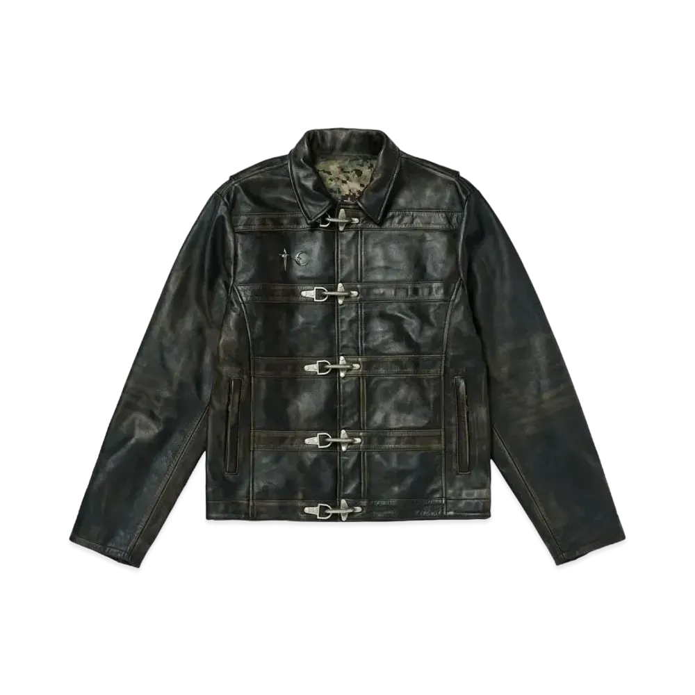 THUG CLUB Bio Soldier Leather Jacket "Black"