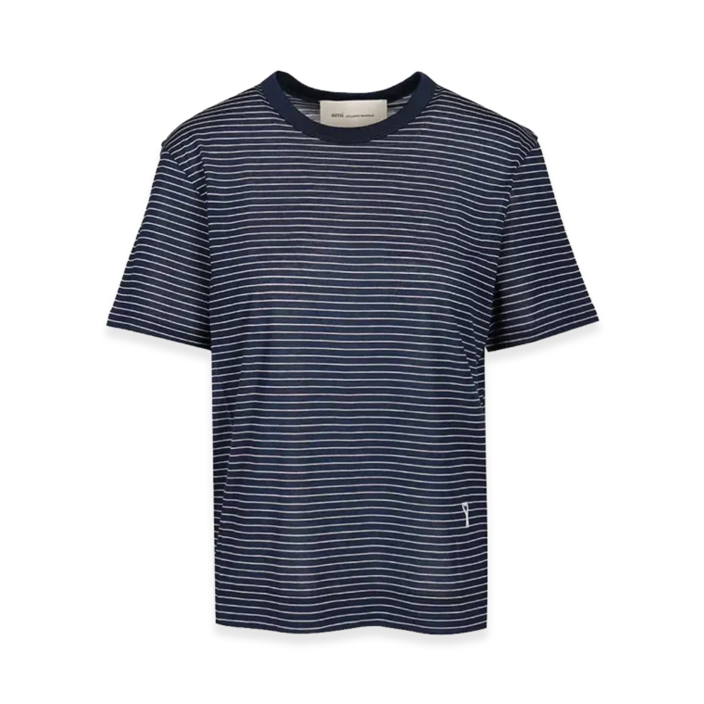 AMI PARIS Women's Short-Sleeved T-Shirt "Blue"